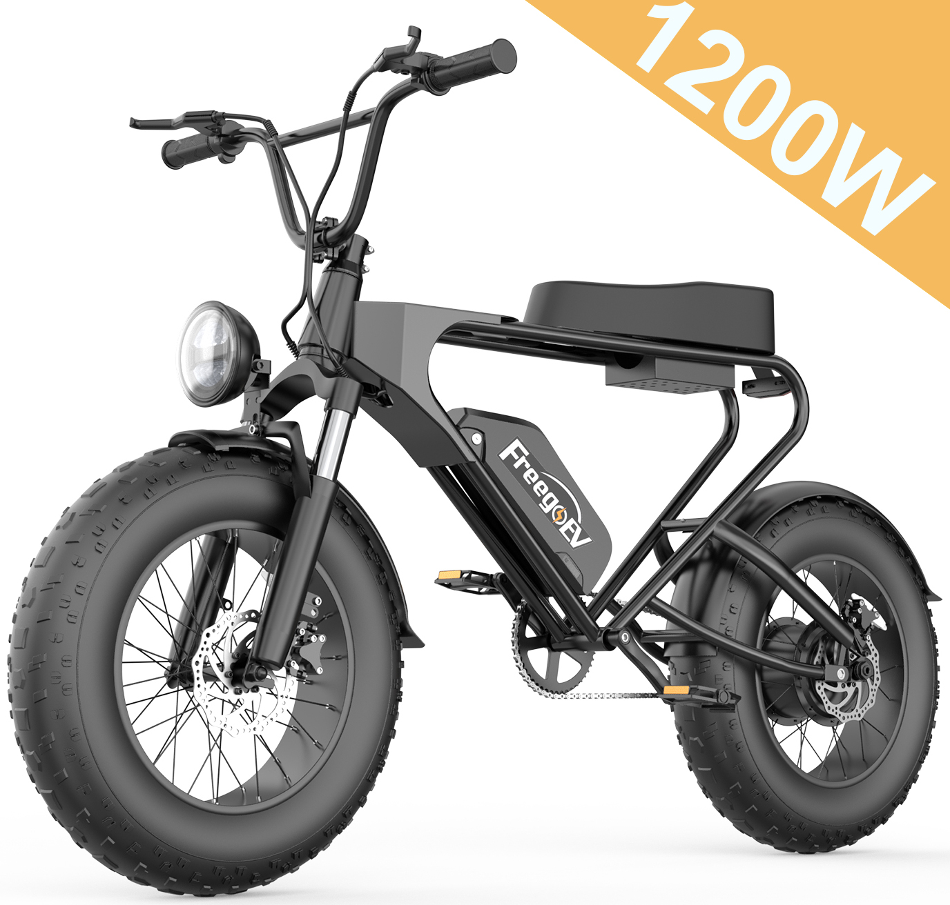 1200W Electric Bike OFFRoad Mountain Ebike, MAX 35MPH, Range Up to 40