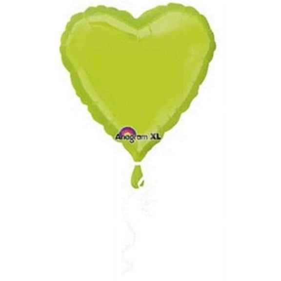 Anagram 52281 18 in. Kiwi Green Heart Balloon
