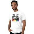 thumbnail image 3 of Big Gay Bearded Funcle Uncle Rainbow Men's Graphic T Shirt Tees Brisco Brands X, 3 of 6