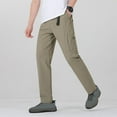 thumbnail image 2 of Qgtaibl Men's Cargo Athletic Pants Elastic Waist Straight Leg Hiking Pant Big and Tall Outdoor Active Trouser with Pockets Khaki (Mens 2X), 2 of 7