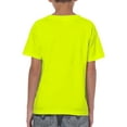 thumbnail image 2 of Gildan Youth Cotton Short Sleeve Safety Green Crew T-Shirt, 1-Pack, Small, 2 of 6