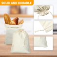 thumbnail image 3 of PinesC 6 Pcs Large Linen Bread Bags, 15 x 12 Inch Linen Bread Bags for Homemade Bread, Reusable Drawstring Bread Bags, Natural Sourdough Bread Bags Handmade Food Storage for Bakery Natur, 3 of 4