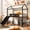 Black1, variant on Bellemave Twin Size Metal Loft Bed Frame with Slide, House Bed With Roof & Two-sided writable, Twin House Bed with Storage, No Box Spring Needed, White