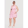 thumbnail image 4 of Women's Plus Size Floral Print Smocked Waist Skater Dress with Shorts Lining, 4 of 4