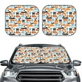 thumbnail image 2 of Goofa Industrial Transportations Pattern 2 Piece Car Windshield Sun Shade Foldable | Front Windshield Shade for Sun, Heat and UV Rays | Sunshade for Car Front Window-, 2 of 7
