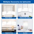 thumbnail image 4 of FHZLAJ Espejo de LED Recargable de 3 V&iacute;as, Espejos Triple Plegable 360 &deg;con Ganchos Ajustables de Altura espejo para Cortar Cabello Mirror de Aumento 5X para Hombre Mujer Hogar Ba&a, 4 of 7