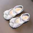 thumbnail image 5 of PEASKJP Kids Snow Boots Smooth PU Leather Waterproof Shoes, Silver 28, 5 of 5