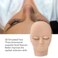 thumbnail image 3 of Lash Mannequin Head Lash Practice Kit Makeup Eyelash Extension Practice Doll Head with 3 Pairs Removable Eyelids Double Layer Lashes Replaced Eyelids Training Mannequin Head, 3 of 8