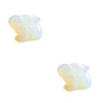 thumbnail image 3 of Injueey Figuritas de cristal conejito Animal Dongling Jade tallada animales ornamento liebre estatua hecha a mano regalo para el hogar Blanco 2piezas, 3 of 6