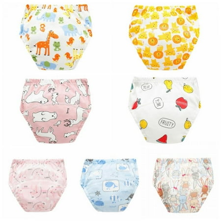 

7-Piece Set Of Children S Toilet Training Pants Cotton Training Underwear 0-3T Children S Waterproof Underwear (Random Color Pattern)