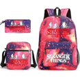 thumbnail image 1 of Stranger Things Backpack 3 Piece Set Student School Bag Canvas Bag JJM, 1 of 1