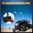 thumbnail image 2 of 2PCS 4" Rear Pillar Flag Antenna Mounting Brackets Rear LED Whip Light Brackets for Can Am Maverick X3 MAX 2017-2021 Accessories, 2 of 7