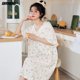 thumbnail image 1 of Camisón de cuello de muñeca estilo princesa para mujer, Tops de algodón, camisas de dormir Kawaii para niña, lencería de manga corta para mujer, 1 of 4