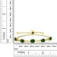 thumbnail image 2 of Gem Stone King 18K Yellow Gold Plated Silver Green Chrome Diopside and White Lab Grown Diamond Tennis Bracelet for Women (3.52 Cttw, Gemstone Birthstone, Oval 7x5MM, Fully Adjustable up to 9 inch), 2 of 4