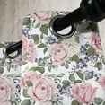 thumbnail image 4 of Ambesonne Rose Grommet Curtain, Flourishing Pink Flora, 50" x 63", Pale Pink Green Bluegrey, 4 of 6