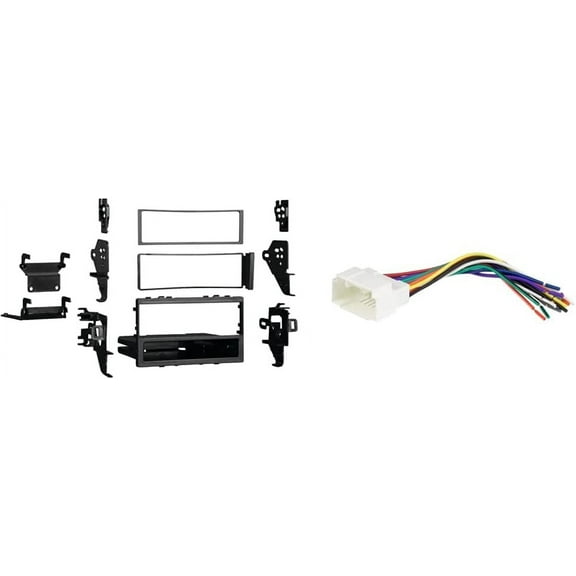 Car Stereo Dash Install Mounting Kit Wire Harness for Honda 1986- 2008, Model: HONK828, HWH806