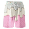 thumbnail image 4 of Utlike Boys Athletic Gym Shorts With Elastic Waist Drawstring Children'S Fashion Ice Cream Waffle Or Cone Printed Casual Shorts Beach Pants Sweatpants Size 14 Years-16 Years Z90Pink, 4 of 4