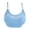 AN14-Blue, variant on Wireless Bras For Women No Underwire Supportive Mesh Crossover Bra Seamless Push Up Thin Straps Sports Bralettes Blue Medium