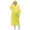 Yellow, variant on UJNDER Durable Solid Color Fashionable EVA Outdoor Travel Portable Lengthening Hooded Raincoat for Women Pink One Size