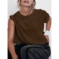 thumbnail image 3 of Workout Crop Tops for Women Loose Fit Breathable Yoga T Shirts Running Athletic Cropped Workout Tops, 3 of 4