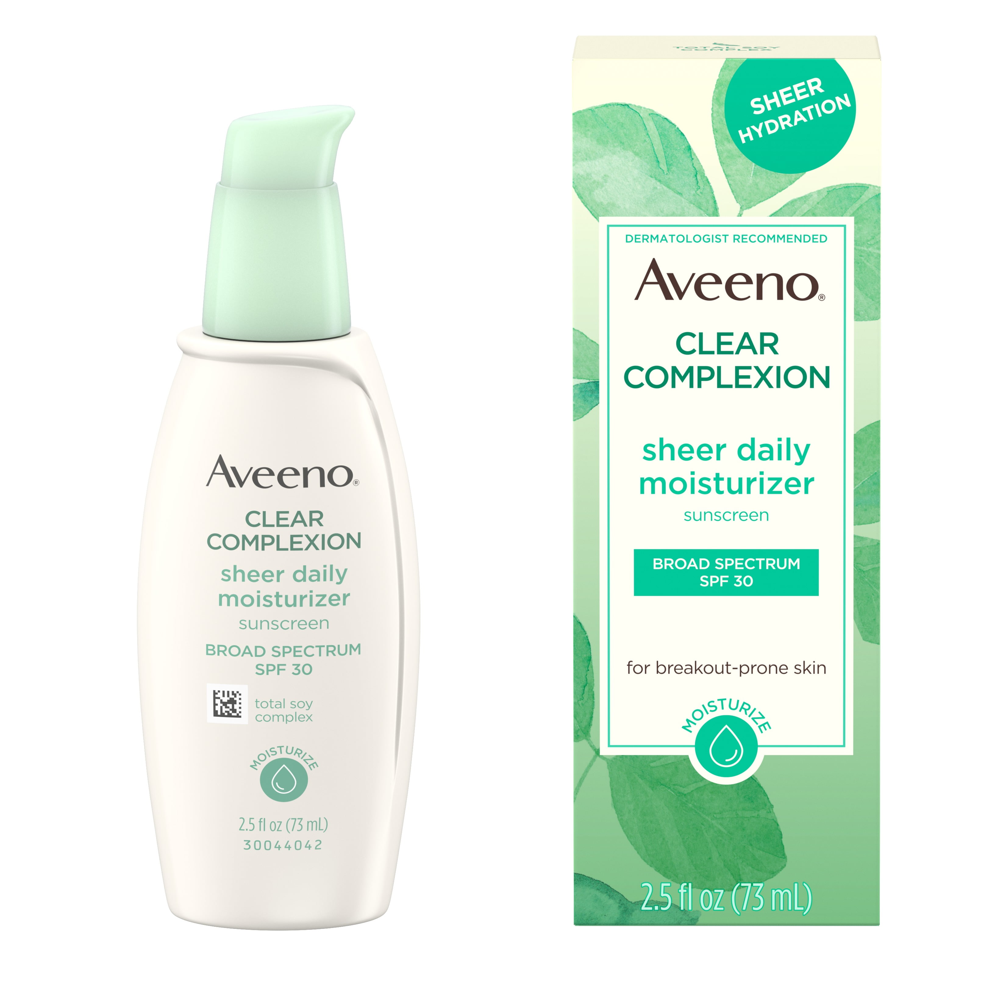Aveeno Clear Complexion Moisturizer with SPF 30 Sunscreen, 2.5 fl. oz
