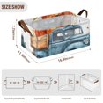 thumbnail image 4 of Autumn Truck Pumpkins Storage Bins with Handles Foldable Storage Baskets for Shelves Organizer Cloth Baskets, 4 of 8
