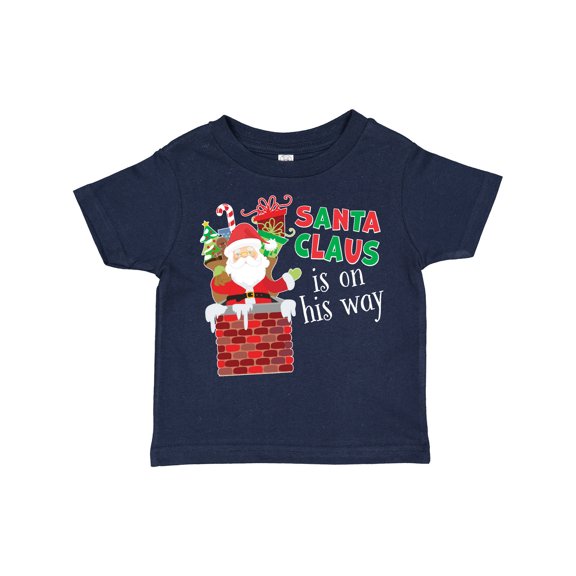 Inktastic Santa Claus is on His Way Christmas Boys or Girls Toddler T-Shirt