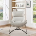 thumbnail image 3 of Ryedale Lounge Chair in Cream Fabric with Black Frame, 3 of 8