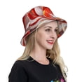 thumbnail image 6 of Xecao Red Sun Flame Fox Print Men and Women Night Reflective Hat Runner Cap Visor Bucket Hat Boonie Cap, 6 of 6