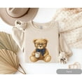 thumbnail image 2 of Bear Sweatshirt, Preppy Teddy Bear Sweater, Trendy Graphic Crewneck, Cute Coffee Bear Pullover, Gift for Him or Her Cozy Aesthetic Crewneck, 2 of 5