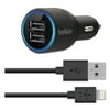 Belkin 2.1 Amp Car Charger with detachable 4ft Lightning Cable