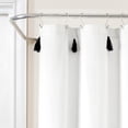 thumbnail image 2 of Lush Decor Boho Tassel Stripe Yarn Dyed Eco-Friendly Recycled Cotton Shower Curtain Black/White Single 72X72, 2 of 6