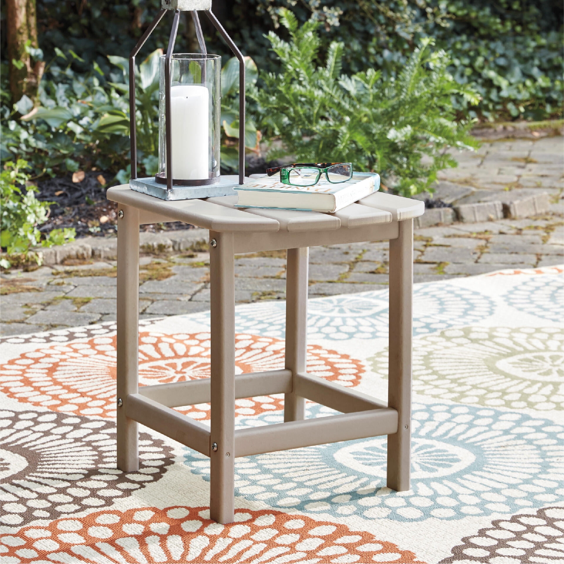 Signature Design by Ashley Contemporary Sundown Treasure End Table  Driftwood