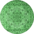 thumbnail image 1 of Ahgly Company Indoor Round Persian Emerald Green Traditional Area Rugs, 3' Round, 1 of 4
