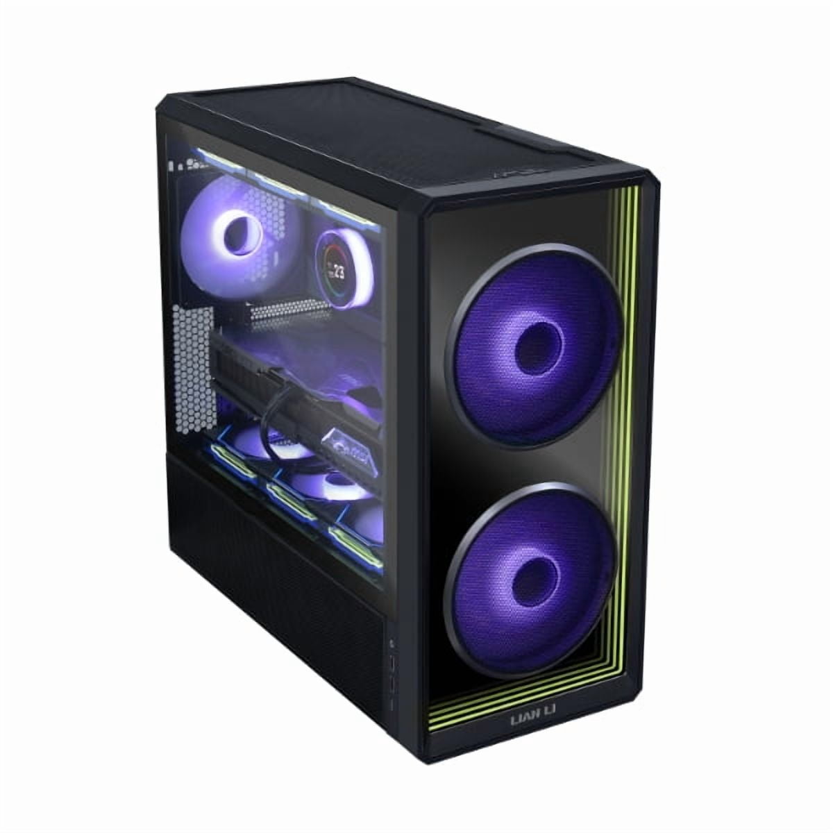Lian Li LANCOOL 217 INF Black Infinity Mirror Computer Case, Mid-Tower ATX PC Case w/ 3 Pre-Installed Fans, 2x170mm ARGB Fans, 1x140mm, Front Mirror Glass Panel, Optimized Airflow - Black