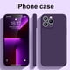 thumbnail image 2 of Funda de teléfono de silicona líquida Original para iPhone 11, 12, 13, 14 Plus Pro Max, cubierta de borde recto para iPhone 14, fundas de protección completa Fivean unisex, 2 of 2