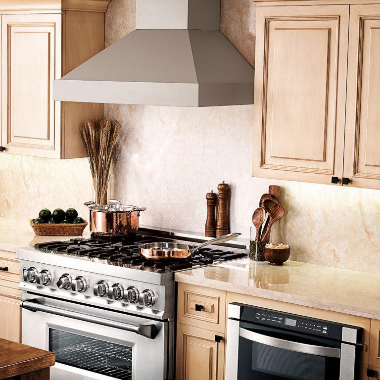 ZLINE 48 in. Wooden Wall Mount Range Hood in Gray - Includes 760 CFM Motor  - Walmart.com