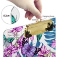 thumbnail image 4 of FMSHPON Tropical Bright Flowers Leaves Butterfly Clipboard Hardboard Wood Nursing Clip Board and Pull for Standard A4 Letter 13x9 inches, 4 of 5