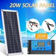 thumbnail image 2 of Solar Panel 20W Solar Panel Solar Photovoltaic Panel Solar Power Bank Solar Panel , Splash and Dust Resistance, 2 of 5