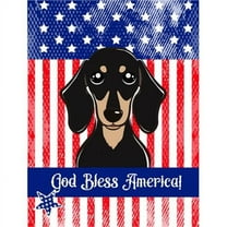 Caroline's Treasures BB2145GF Smooth Black and Tan Dachshund Flag Garden Size , Small, multicolor
