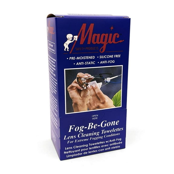 Magic Safety Anti-Fog Lens Cleaning Towelettes 100 Per Box MS-93160