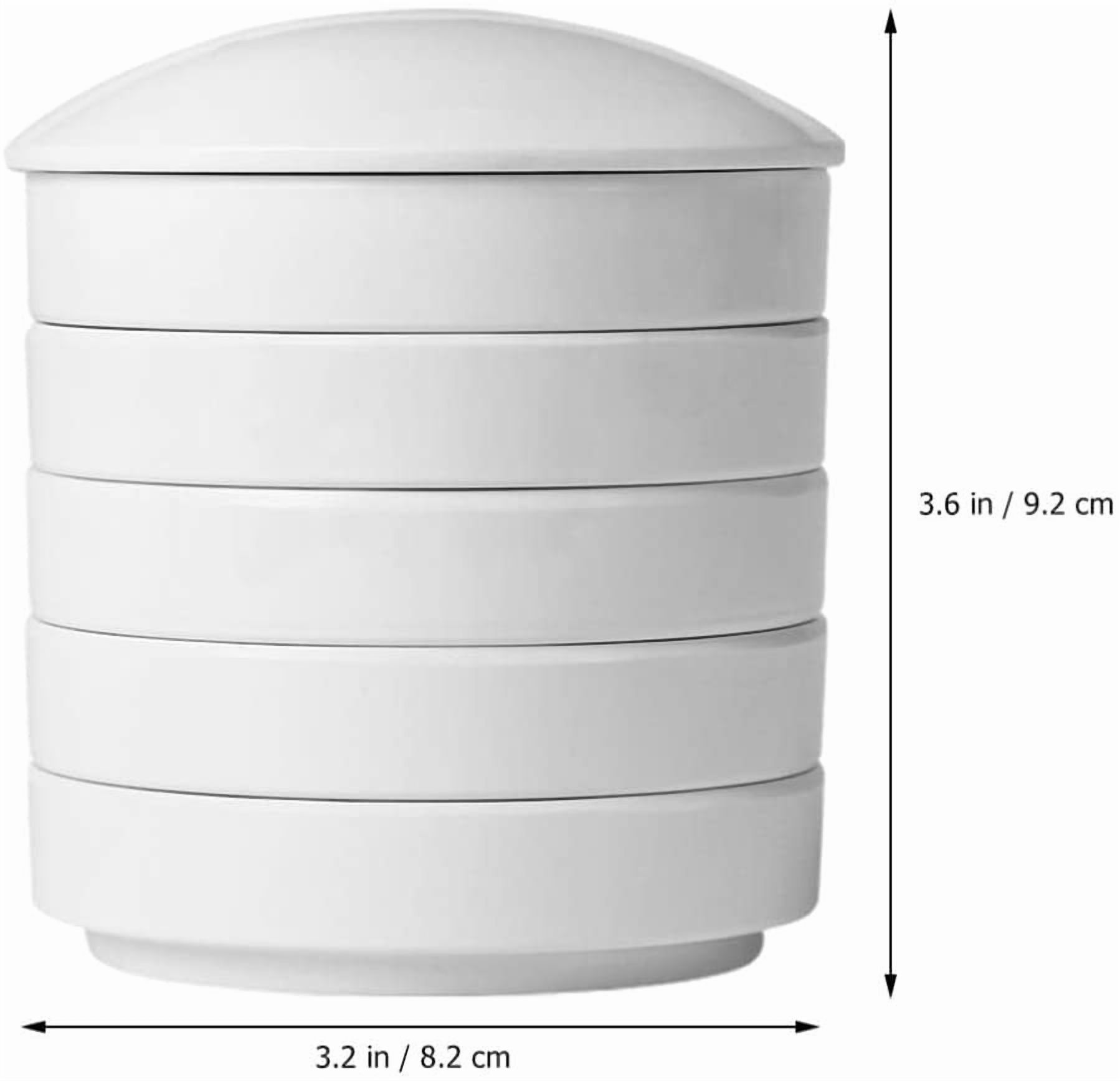 ABPETE Five Layer Ceramic Palette 5 Layers Mixing Trays Set Round Porcelain Watercolor Palettes Sauce Dishes for Artists Students Holding Painting Color S