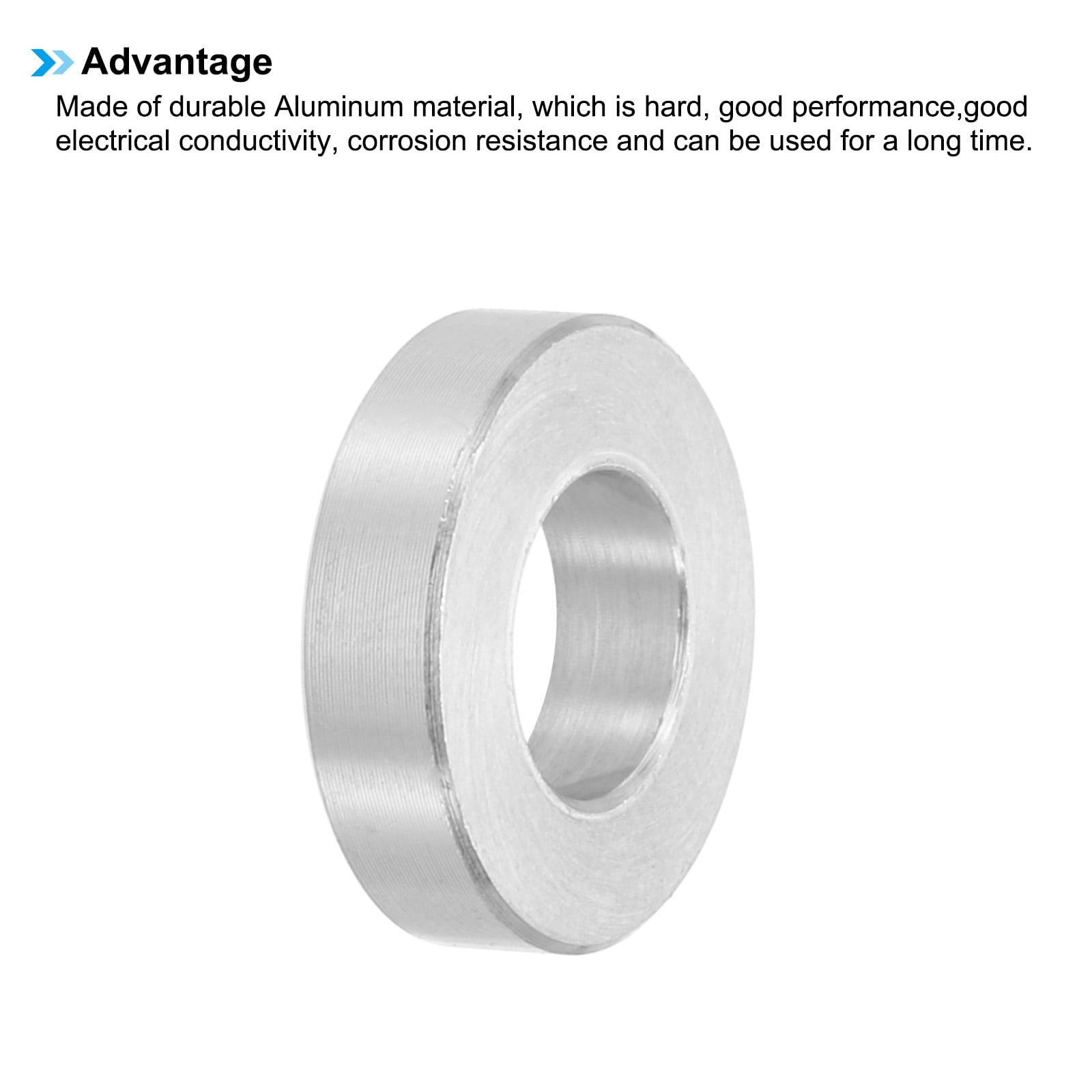 M8 Aluminum Spacers, 24 Pcs Metal Spacers Aluminum 8.2mm ID x 16mm OD x 4mm L Aluminum Spacer Screw Standoff Round for 5/16 or M8 Screw Bolts