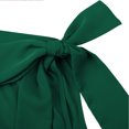 thumbnail image 4 of Vestidos De Playa Vestido corto de mujer con pliegues y cuello de un hombro para cóctel (verde oscuro XL Cgtredaw Para estrenar, 4 of 6