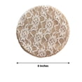 thumbnail image 3 of Efavormart Set Of 6 | Rustic DIY Burlap / White Lace Fabric Mason Jar Lid Covers With Jute String, 6" Scalloped Edge Natural Jute Linen Favor Jar Covers, 3 of 5
