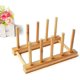 thumbnail image 5 of Estante para platos de madera de bambú, escurridor de platos, escurridor de secado, soporte de almacenamiento, organizador de gabinete de cocina para plato/plato/tazón/taza/tapa de olla/libro oso de fresa Hogar, 5 of 6