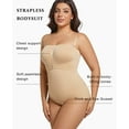 thumbnail image 3 of MANIFIQUE Plus Size Strapless Bodysuit for Women Tummy Control Shapewear Seamless Faja Body Shaper with Removable Straps, 3 of 6