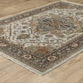 thumbnail image 4 of HomeRoots 508074 2 x 3 ft. Ivory Beige Blue Orange Gold Green Gray & Rust Oriental Power Loom Stain Resistant Rectangle Area Rug with Fringe, 4 of 7