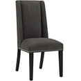 thumbnail image 3 of Modern Contemporary Urban Design Dining Kitchen Room Side Chair, Set of Two, Fabric, Brown, 3 of 4