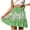 Green, variant on Cavosen Plus Size Skirt Elastic Waist Mini Skirts A Line Floral Short Skirts Elegant Cute Workout Club Skirt